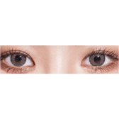 LensTown Mio Blonde Gray — both eyes wearing the contact lenses