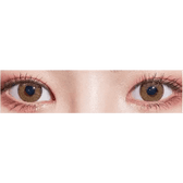 LensTown Mio Blonde Hazel — both eyes wearing the contact lenses