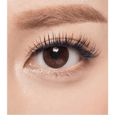 Olens Misty Romantic Choco (20p) — single-eye close-up showing the contact lens appearance