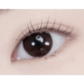 Olens Misty Romantic Choco (20p) — single-eye close-up showing the contact lens appearance