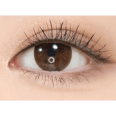 Olens Misty Romantic Hazel (20p) — single-eye close-up showing the contact lens appearance