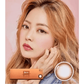 Olens Misty Romantic Hazel (20p) — model portrait showing the contact lens look