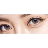 Olens Modernique 3 Color Gray — both eyes wearing the contact lenses