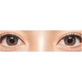 Olens Modernique 3 Color Gray — both eyes wearing the contact lenses