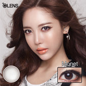 Olens Monet Gray Toric colored contact lens, 13.4mm graphic diameter, 3-6 Months wear