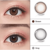 Olens Mood Night 1Day Mood Brown (20p) — contact lens appearance comparison