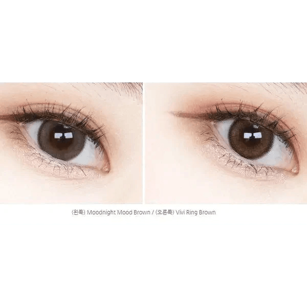 Olens Mood Night 1Day Mood Brown (20p) — contact lens appearance comparison