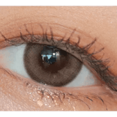 Olens Mood Night 1Day Mood Brown (20p) — single-eye close-up showing the contact lens appearance