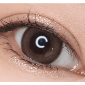 Olens Mood Night 1Day Mood Brown (20p) — single-eye close-up showing the contact lens appearance