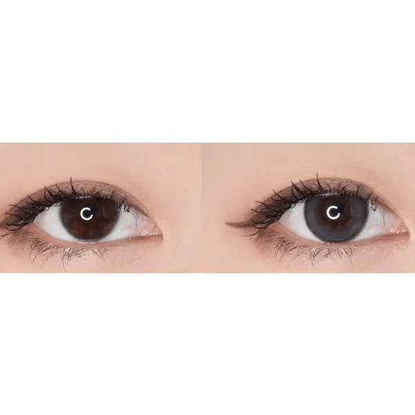 Olens Mood Night 1Day Mood Gray (20p) — both eyes wearing the contact lenses