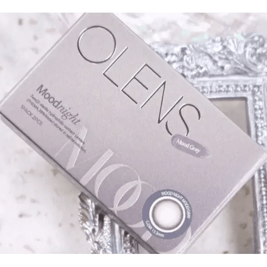Olens Mood Night Mood Gray Toric colored contact lens, 13.3mm graphic diameter, Monthly wear