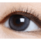 LensVery My Ann Only Gray — single-eye close-up showing the contact lens appearance