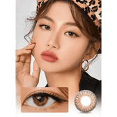 LensVery My Ann Something Brown — model portrait showing the contact lens look