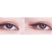 LensVery My Ann Something Brown — both eyes wearing the contact lenses