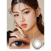 LensVery My Ann Something Gray — model portrait showing the contact lens look