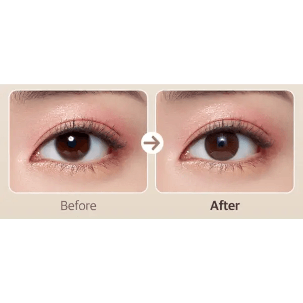Olens Natural Day Brown (20p) — contact lens appearance comparison