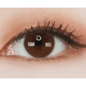 Olens Natural Day Brown (20p) — single-eye close-up showing the contact lens appearance