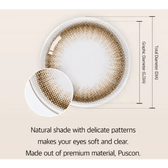 Olens Natural Day Brown (20p) — contact lens product information graphic