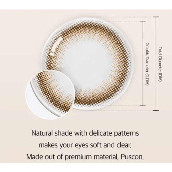 Olens Natural Day Brown (20p) — contact lens product information graphic
