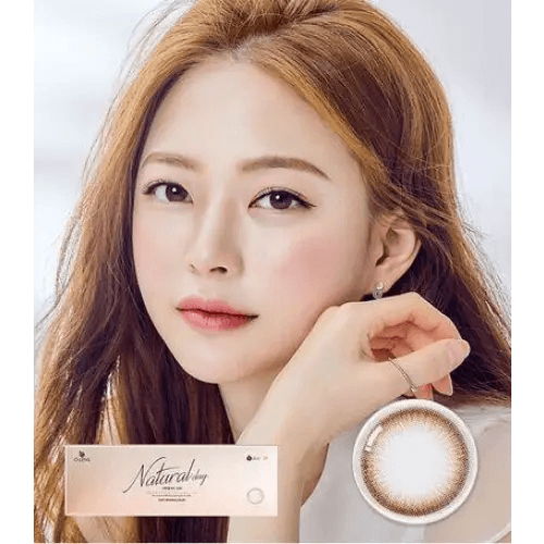 Olens Natural Day Brown (20p) colored contact lens, 12.9mm graphic diameter, Daily wear