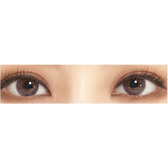 LensTown New Vanilla Candy Brown — both eyes wearing the contact lenses