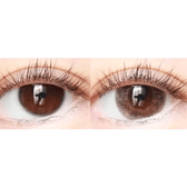 LensTown New Vanilla Candy Gray — both eyes wearing the contact lenses
