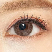 LensTown New Vanilla Candy Gray — single-eye close-up showing the contact lens appearance
