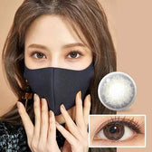 LensTown New Vanilla Candy Green — model portrait showing the contact lens look