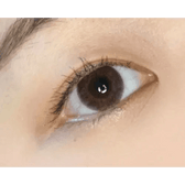 LensTown New Vanilla Candy Pink — single-eye close-up showing the contact lens appearance