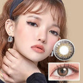 LensTown Not Bad Brown — model portrait showing the contact lens look