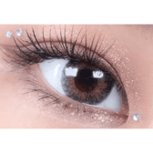 LensTown Not Bad Brown — single-eye close-up showing the contact lens appearance