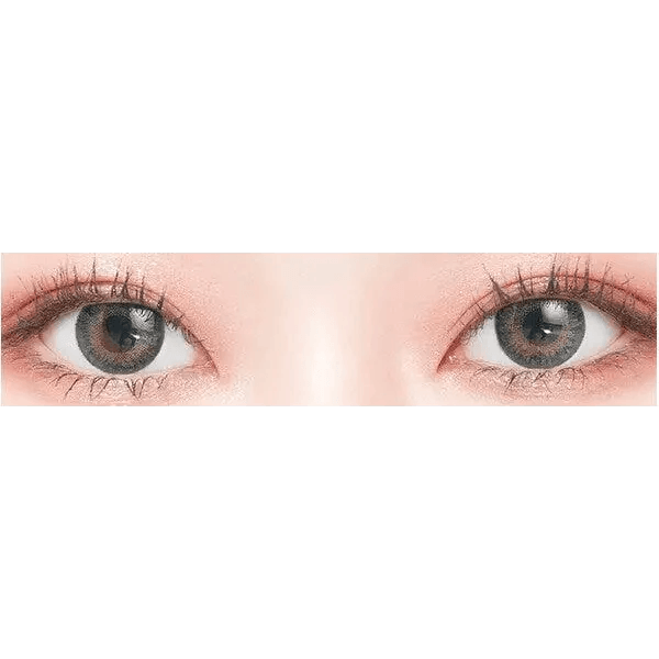 LensTown Not Bad Gray — both eyes wearing the contact lenses