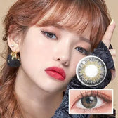 LensTown Not Bad Gray — model portrait showing the contact lens look
