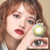 LensTown Not Bad Green — model portrait showing the contact lens look