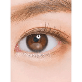 LensTown Nudy Coco Black — single-eye close-up showing the contact lens appearance