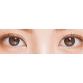 LensTown Nudy Coco Black — both eyes wearing the contact lenses