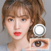 LensTown Nudy Coco Black Toric — model portrait showing the contact lens look