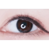 LensTown Nudy Coco Black Toric — single-eye close-up showing the contact lens appearance