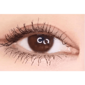 LensTown Nudy Coco Brown — single-eye close-up showing the contact lens appearance