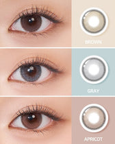 LensTown Odd I's M plain Brown colored contact lens, 13.0mm graphic diameter, Monthly wear
