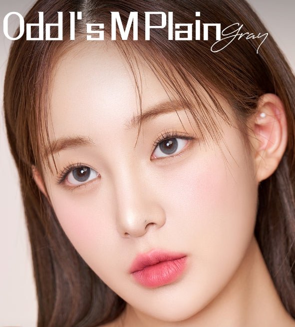 LensTown Odd I's M plain Gray colored contact lens, 13.0mm graphic diameter, Monthly wear