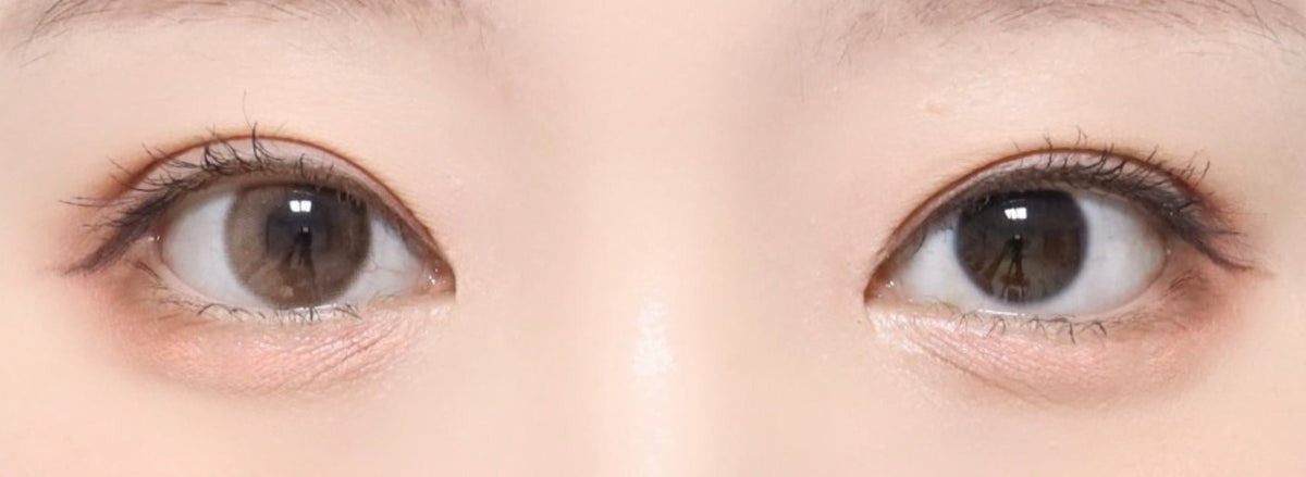 LensTown Odd I's M plain odd Apricot colored contact lens, 13.0mm graphic diameter, Monthly wear