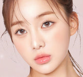 LensTown Odd I's M plain odd Apricot colored contact lens, 13.0mm graphic diameter, Monthly wear