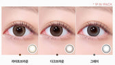 LensTown Odd I's M pure Dark brown colored contact lens, 13.1mm graphic diameter, Monthly wear