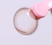 LensTown Odd I's M pure Light brown colored contact lens, 13.1mm graphic diameter, Monthly wear