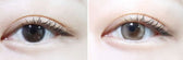 LensTown Odd I's M pure Light brown colored contact lens, 13.1mm graphic diameter, Monthly wear
