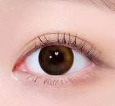 LensTown Odd I's M two tone Brown colored contact lens, 12.8mm graphic diameter, Monthly wear
