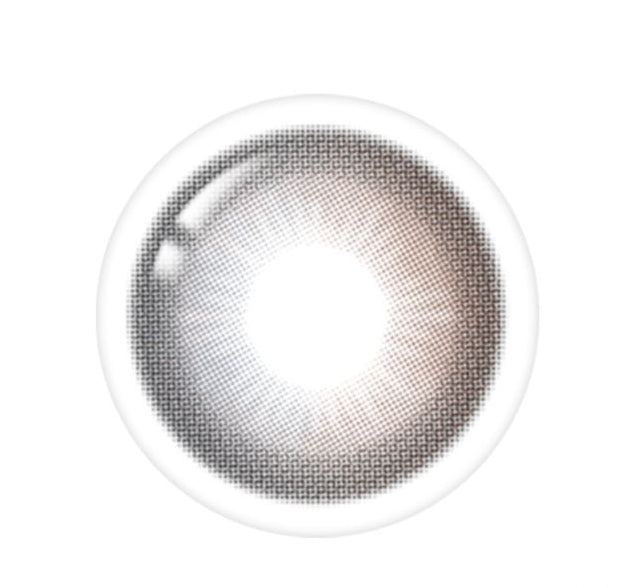 LensTown Odd I's M two tone Gray colored contact lens, 12.8mm graphic diameter, Monthly wear