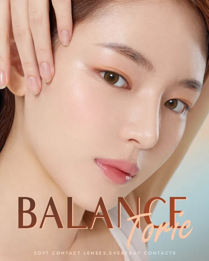 Olens Balance Brown Toric colored contact lens, 13.0mm graphic diameter, 3-6 Months wear