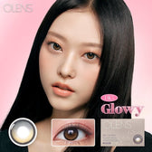 Olens Big Glowy Mocha Brown colored contact lens, 13.6mm graphic diameter, Monthly wear